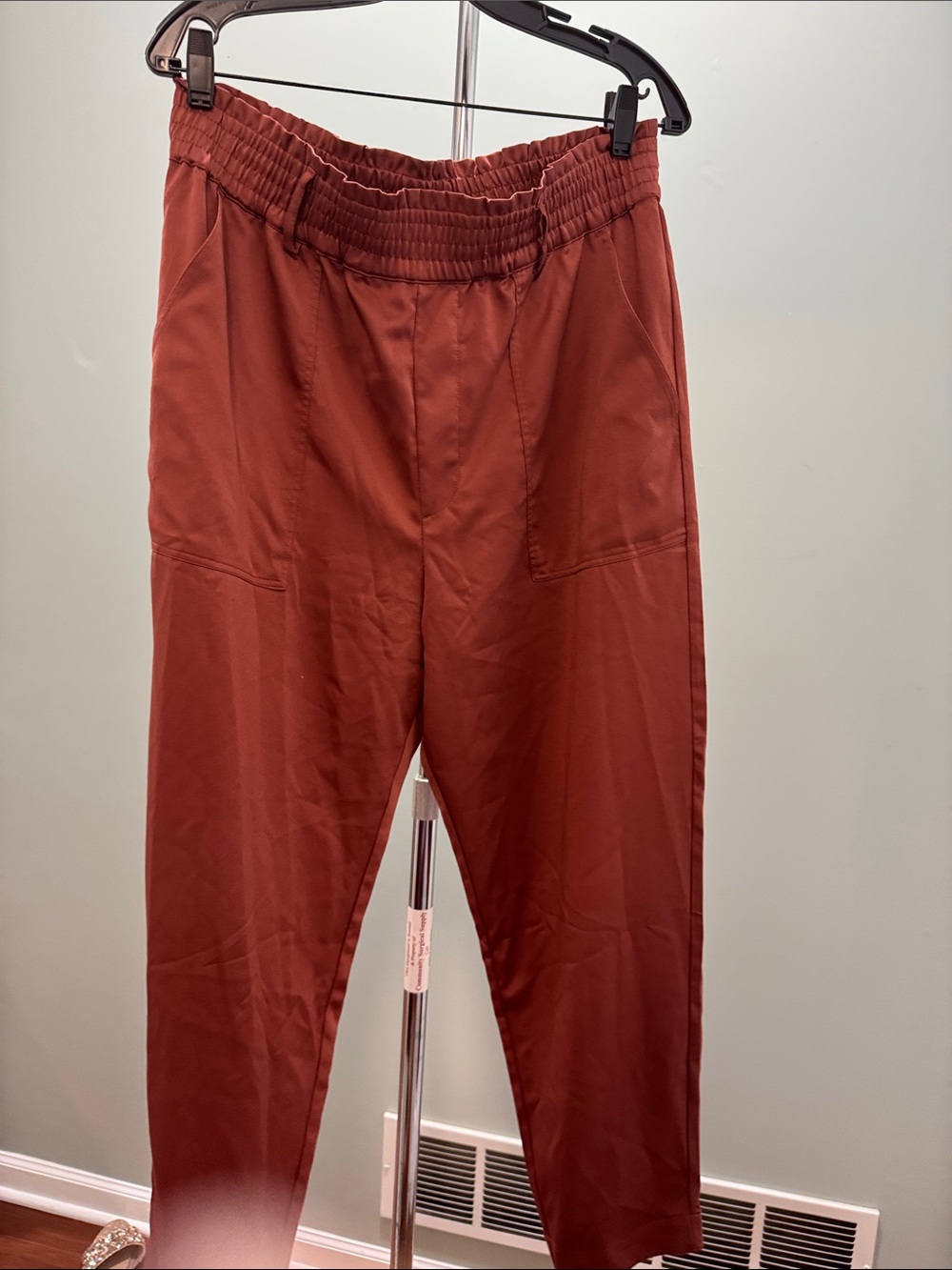 Abercrombie & Fitch Rust Red Elastic Waist Joggers
